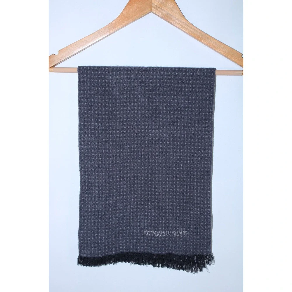 Emmanuelle Khanh Men's One Size Gray Viscose Scarf